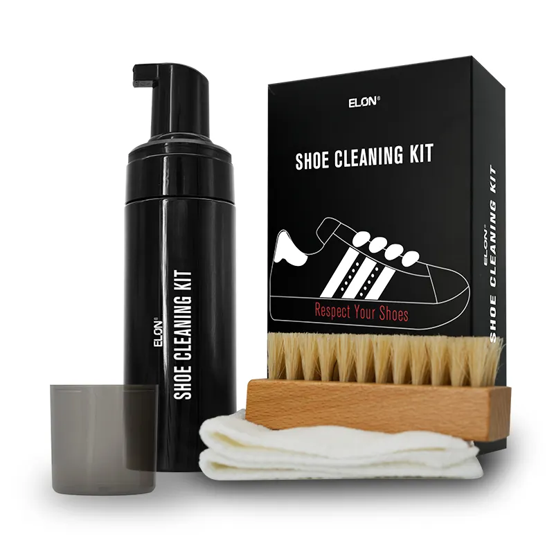 The Sneaker Cleaner ชุดทำความสะอาดรองเท้าผ้าใบระดับพรีเมียม,รองเท้าผ้าใบทำความสะอาดรองเท้าโฟม150มล. จากธรรมชาติพร้อมแปรงผ้าขนหนูไมโครไฟเบอร์