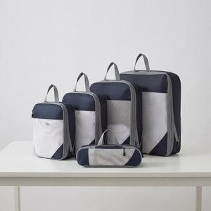 6-Piece Foldable Compression Packing Cubes Set-Modern Fashion Design Big Capacity Oxford Travel <strong>Storage</strong> Bags | Gift <strong>Suitcase</strong> - Product Image 4
