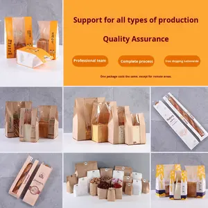 Sacs d'emballage personnalisés pour la cuisson, sacs alimentaires auto-scellants pour pain, pain grillé en tranches, sacs pour la cuisson, emballage en papier pour ongles pressés - Product Image 2