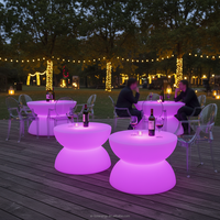 Meubles lumineux LED d'extérieur, imperméables, rechargeables, avec télécommande, ensemble table et chaises pour fête, boîte de nuit, événement