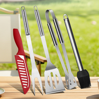 Ensemble d'ustensiles de barbecue SINOWINS en acier inoxydable 9 pièces avec résistance à la chaleur et fonctionnalités de nettoyage facile, comprend un sac de rangement