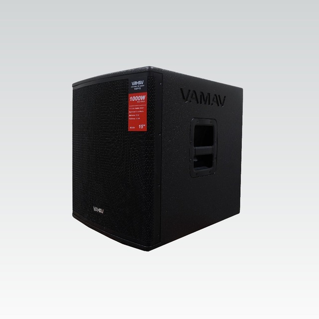 VAMAV Altavoz Activo VSP15 15-inch Wooden Subwoofer 500W RMS Suitable for Indoor & Outdoor Events DJ Audio System