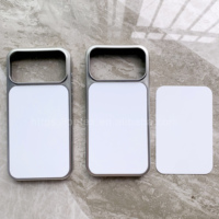 Étuis de téléphone vierges par sublimation pour Iphone17pro 17 16 15 Étui de téléphone blanc personnalisé en argent galvanisé