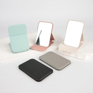 Biểu Tượng Tùy Chỉnh Dày Shatterproof Glass Có Thể Điều Chỉnh Góc Gấp Da Máy Tính Để Bàn Nhỏ Gọn Trang Điểm Đi Du Lịch Gương - Product Image 4