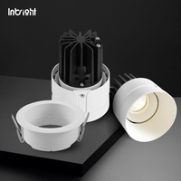 Plafonnier LED commercial 8W 15W, projecteur anti-éblouissement en aluminium COB IP65 pour projets hôteliers