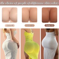 Pantalones de silicona de talla grande para mujer, con relleno de silicona para glúteos, para travestis y personas transgénero, ropa interior con entrepierna abierta, levantador de glúteos.
