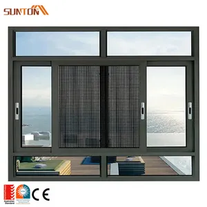 Precio de fábrica nuevo diseño de puertas y ventanas de vidrio de perfil de aluminio en Marruecos, Grecia, Nepal, Filipinas, Ghana, Tanzania, Sudáfrica