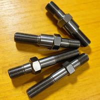 Pernos de titanio para coches de carreras, perno de montaje de amortiguador de 1/2"-20x3.08" con una tuerca para barra de radio y barra de dirección y rótula de dirección, piezas para coches de carreras