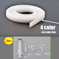 Tuyau d'encre CISS de 1 mètre, 4, 6 ou 8 couleurs, tube PVC + coude de tube + bouchon en caoutchouc, kits d'accessoires et pièces CIS CISS
