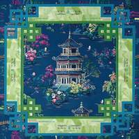 Jeu de Mahjong Américain Magenta et Vert Citron avec Tapis Oriental, 32 mm, 4 couches, 160 pièces en Acrylique Gravé pour Fêtes de Jardin de Luxe