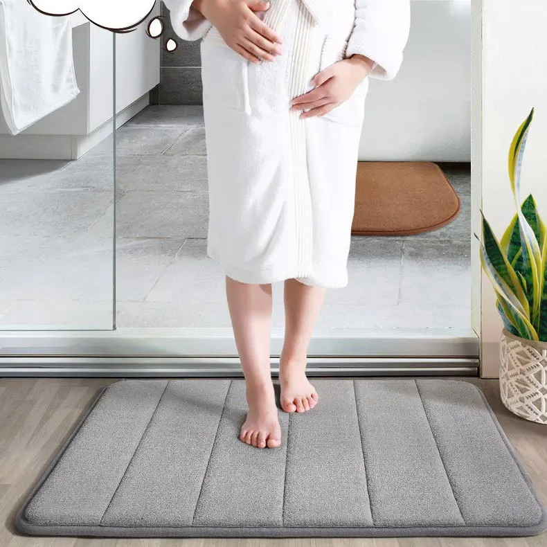 Super Absorbs rutsch feste benutzer definierte Größe Flanell Memory Foam Badezimmer teppich Anti-Rutsch-Schwamm Bade matte Teppich
