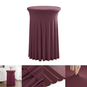 Nappe Ronde Lavable en <span class=keywords><strong>Tissu</strong></span> Polyester en Gros – Housses de Table Rondes en <span class=keywords><strong>Lin</strong></span> pour Événements - Product Image 2