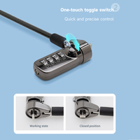 MK815 Nouvelle serrure de sécurité pour ordinateur portable avec câble à combinaison à 4 chiffres réinitialisable en fil galvanisé