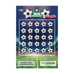 Carte à gratter de loterie imprimée en offset, carte à gratter de jeu d'argent - Product Image 2