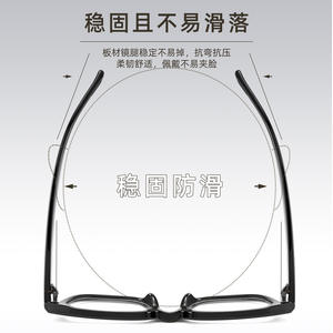 Monture de lunettes rectangulaire noire TR anti-lumière bleue, monture complète unisexe, vente en gros Danyang - Product Image 2