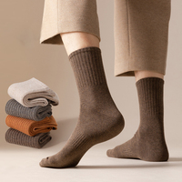 Chaussettes décontractées classiques noires en coton pour hommes, vente en gros