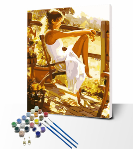 Kit de pintura al óleo Diy por números con siete colores pintura para adultos por números dibujo de <span class=keywords><strong>lienzo</strong></span> con pinceles - Product Image 1