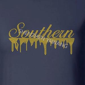 Personnalisé Bling Bling Southern Girl Strass Transferts Autocollants pour t-shirts Fer sur Southern Spirit Fonts Jaguars Transfert Motif - Product Image 3