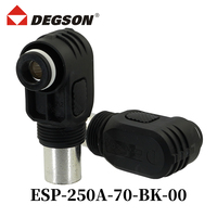 25 blocs de bornes DEGSON ESP-250A-70-OR-BK-00, connecteurs de stockage d'énergie, verrous de sécurité orange, rotation libre à 360°, 1500V, 17mm