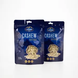 Custom Digital Printed 250g Aluminum Food Grade Snack Nuts Packaging Bag Stand Up Pouch For Cashew