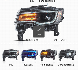 AURON ใหม่ 32V LED ชิปไฟหน้าลูเมนสูงไฟหน้าต่ำสำหรับรถจี๊ป 2014-2020 แกรนด์เชโรกี - Product Image 4
