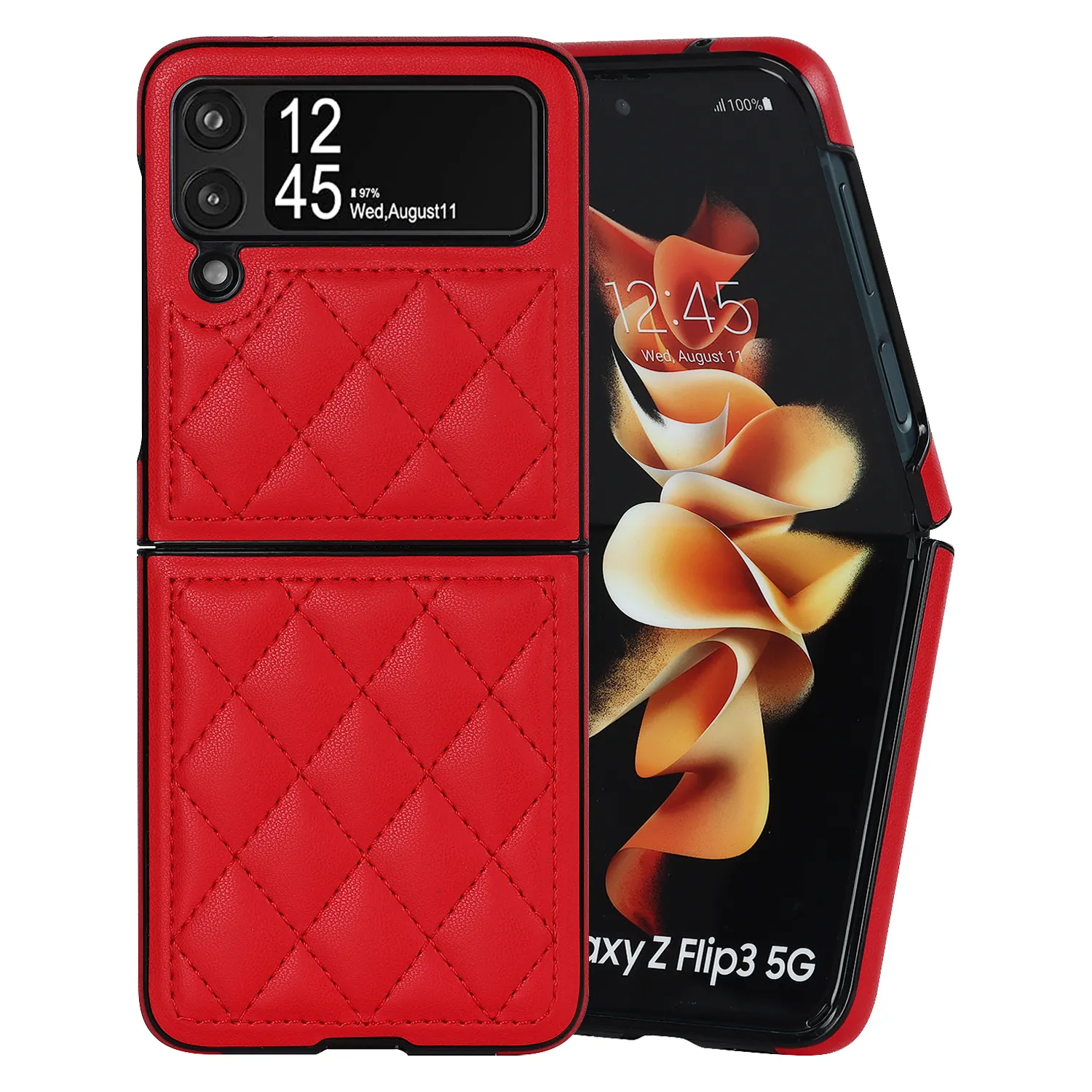 Slim Fit Phone Case für [Modell] Schützen Sie Ihr Gerät mit Stil für Samsung Galaxy Z FLIP 3 für Galaxy Z FLIP 4 Business PU 20-4