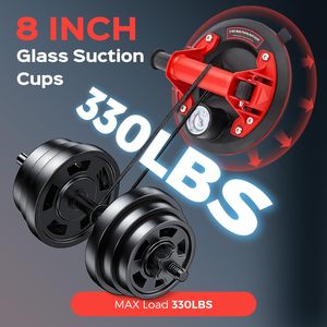 Chất lượng cao 8 inch công nghiệp hướng dẫn sử dụng chân không nâng lên cốc Hút gạch kính công cụ 220kg OEM/ODM với máy đo áp suất-1 gói - Product Image 3