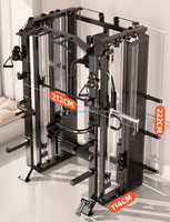 Dinuo Multi Functional Home Gym Smith Machine Cable Crossover Power Rack, Station d'entraînement tout-en-un pour la musculation du corps entier