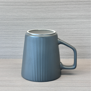 Tazza <span class=keywords><strong>da</strong></span> Caffè in Ceramica Opaca di Alta Qualità Stile Nordico 500ml, Tazza <span class=keywords><strong>da</strong></span> Tè in <span class=keywords><strong>Porcellana</strong></span> con Strisce Verticali in Rilievo, Vendita all'Ingrosso - Product Image 5
