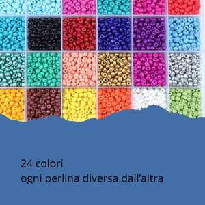 SC ECOMMERCE Italy 24-Color <b>Bead</b> Set Accessories <b>Bracelet</b> Necklace Kit Including Elastic Thread Scissors Snap Hooks Jump Rings - Product Image 6