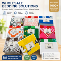 Ensemble de literie personnalisé 8 pièces avec rideaux assortis, 100% microfibre de qualité supérieure, ensemble de draps plats pour lit king size pour chambre à coucher