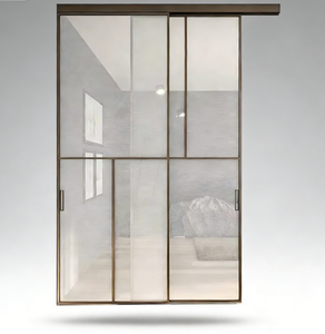 Tủ quần áo âm tường phòng ngủ, cửa trượt, thiết kế hiện đại với cửa kính khói, tủ quần áo walk-in, cửa giấu kín. - Product Image 1