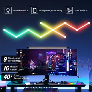 Lumière de maison intelligente en gros musique personnalisée Rgbic Glide sans fil plafonnier 3d Led Gaming Setup Rgb Gaming Room Lamp Decor - Product Image 2