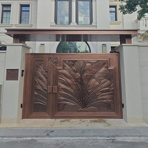 שער כניסה כפול חיצוני מודרני מתקפל דלתות הזזה נגד גניבת מערכת דלת כניסה מול דלת כניסה לבתים פרימיום - Product Image 1