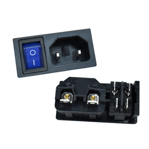 Nuevo adaptador de enchufe IEC 320 C14 toma de corriente integrada de CA interruptor basculante LED 2 pines 3 pines 4 pines enchufe Industrial cobre plástico - Product Image 3