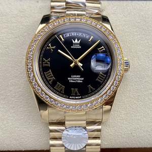 Reloj de Pulsera Mecánico con Cristal de Zafiro y Visualización de la Semana, Diseño Nuevo, Movimiento 3255, Reloj Automático con Diamantes Moissanite para Mujer - Product Image 6