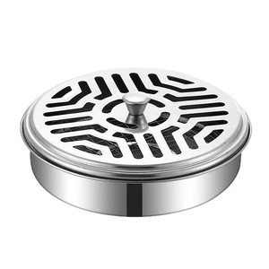 Stainless Steel Mosquito Coil Tray With Lid Portable Windproof Household <b>Insect</b> Control Ash Tray - Product Image 2