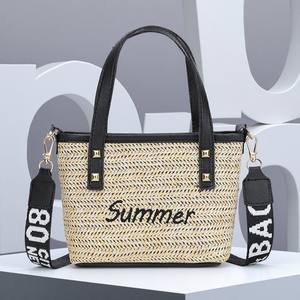 กระเป๋าถือแฟชั่นผู้หญิง Amiqi T1291 สำหรับฤดูร้อน/ฤดูใบไม้ร่วง/ฤดูหนาว  กระเป๋าชายหาดใบใหญ่  กระเป๋าช้อปปิ้งใส  วัสดุ PU  ทอจากฟาง  ขายดี  ขายส่ง - Product Image 6