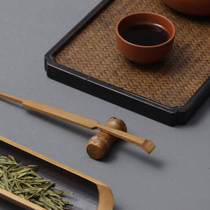 Juego de accesorios de té de bambú de estilo chino, soporte para cuchara, soporte para palillos, herramientas para la ceremonia del té hechas a mano, ecológicas, origen Zhejiang - Product Image 4