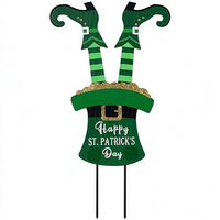 Décoration de jardin résistante aux intempéries en fer forgé pour la fête de la Saint-Patrick, idéale pour la véranda et le jardin, décoration saisonnière pour fêtes