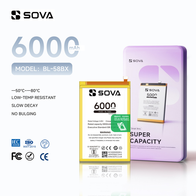 SOVA Hot Sell 5160mAh BL-58BX X680 Mobile Phone Battery for Infinix Hot 9 Play Original Battery