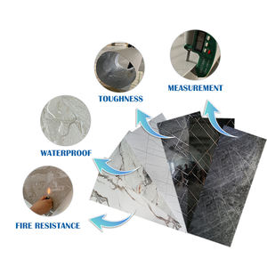 高級<span class=keywords><strong>PVC</strong></span>大理石シート、リアルな縞模様で内装壁に最適 - Product Image 4