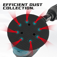 Ponceuse orbitale sans balais 18V à couple élevé 190W, disque de ponçage 123mm pour préparation de surfaces en béton, bricolage, lithium-ion