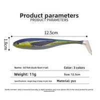 Leurre souple 3D en PVC pour la pêche en mer, imitation poisson-épingle, poisson-queue-de-ciseaux, poisson-queue-de-cabre, sans hameçons, pour la pêche artificielle bionique
