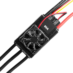 Controlador de velocidad sin escobillas 85A ESC 3-6S Lipo con SBEC ajustable de 6V/10A y programable EC5 para aeronaves RC, drones FPV de ala fija. - Product Image 6