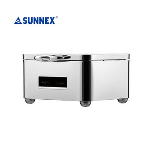Chauffe-plat électrique Sunnex 110V rond en acier inoxydable pour traiteur, mariage, fête, banquet - Product Image 2