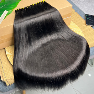 10A 12A Máy Sợi Ngang 100% Đôi Rút Ra Remy Tóc Con Người Nhà Cung Cấp Xương Thẳng Nguyên Liệu Trinh Nữ Lớp Biểu Bì Phù Hợp Tóc Dệt Bó - Product Image 3