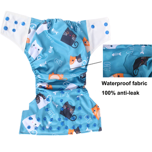 <span class=keywords><strong>Couche</strong></span> <span class=keywords><strong>lavable</strong></span> <span class=keywords><strong>pour</strong></span> bébé personnalisée, réglable, de 1 à 3 ans, avec motif de poupée matriochka, réutilisable, anti-fuite, AI2, couches en tissu à poche - Product Image 5
