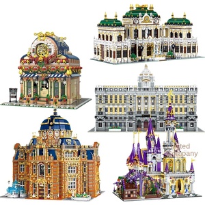 Lâu đài khó khăn 1:8 đồ chơi bằng nhựa Đồ trang trí nhìn đường phố các khối xây dựng lắp ráp hạt nhỏ nhà máy lọc dầu 33200 33230 - Product Image 1