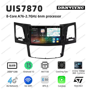 Автомобильный DVD-плеер QLED 2K, Android 13 7870, 360 камера, DSp, GPS, Carplay для <span class=keywords><strong>Toyota</strong></span> Fortuner <span class=keywords><strong>Hilux</strong></span>, 2004 - 2015 - Product Image 2